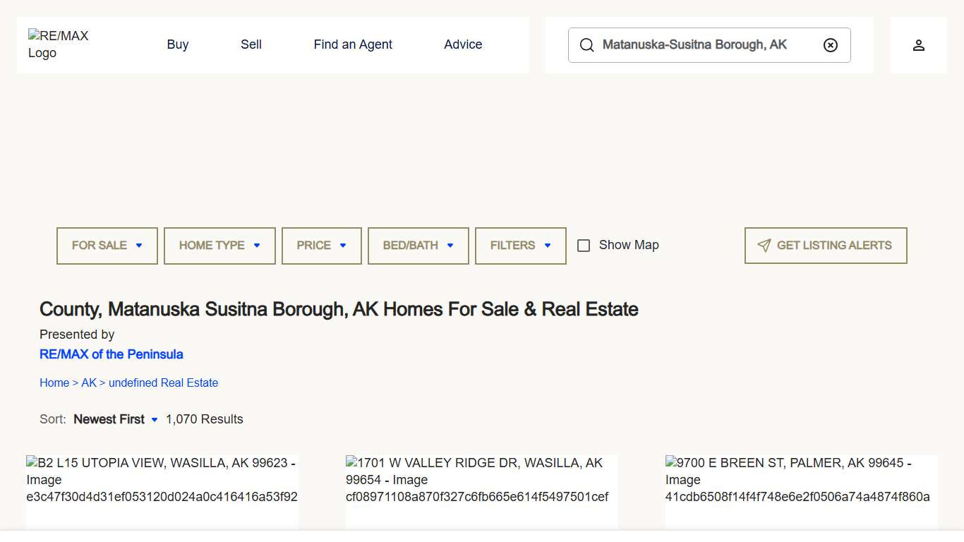 County, Matanuska Susitna Borough, AK Homes For Sale & Real Estate REMAX